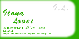 ilona lovei business card